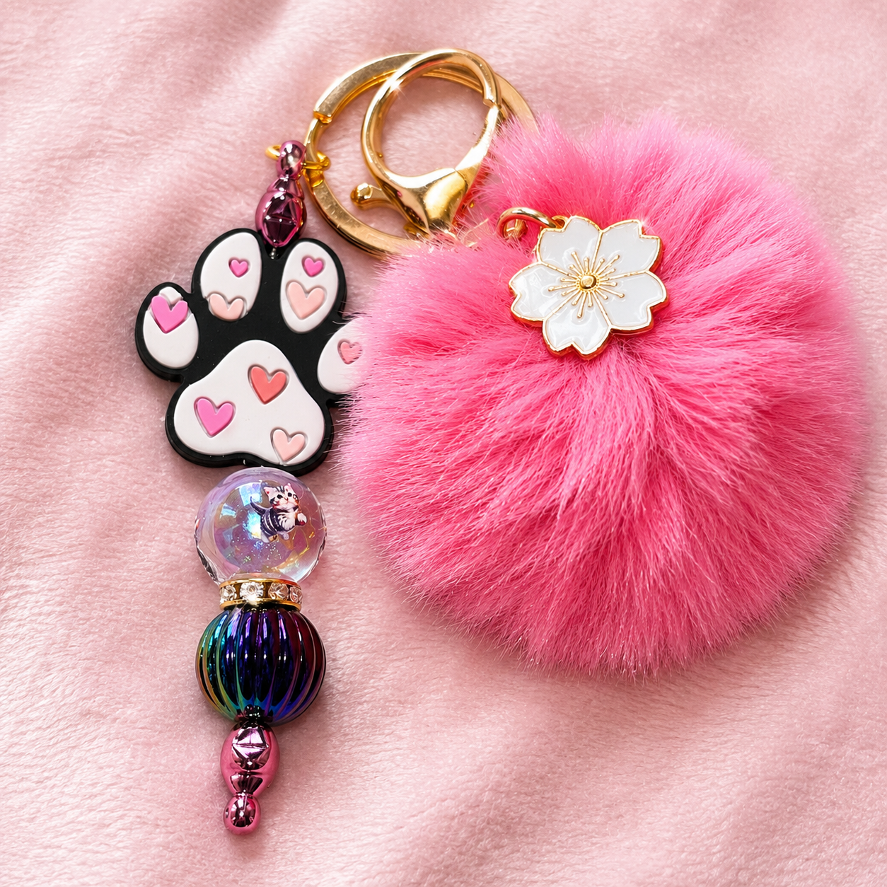 Pom Pom Keyrings